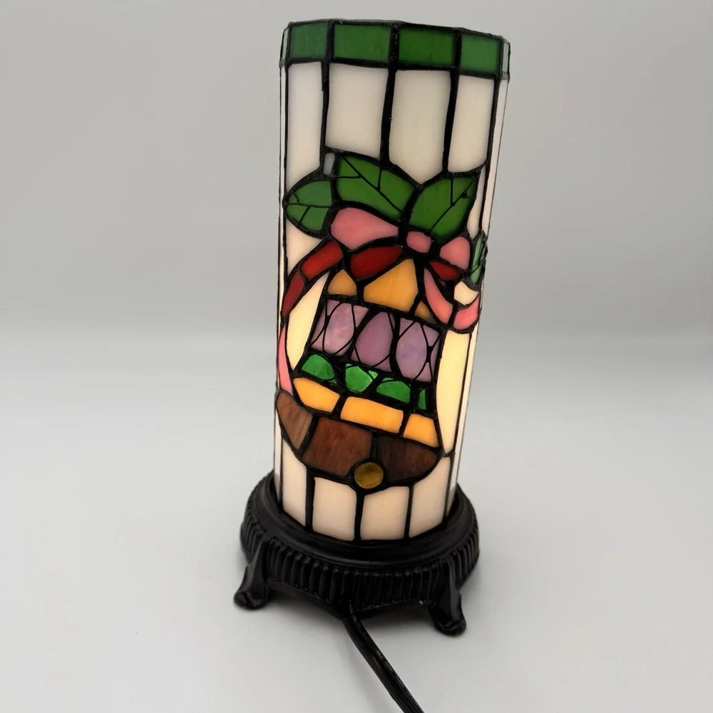 Tiffany Style Stained Glass Accent Table Lamp 10